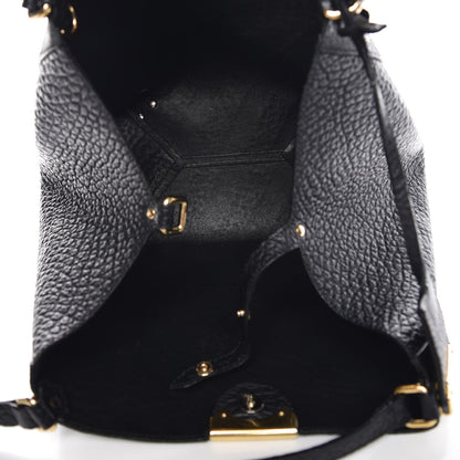 Burberry Signature Grain Calfskin Check Embossed Small Canterbury Tote Black 7 of 11