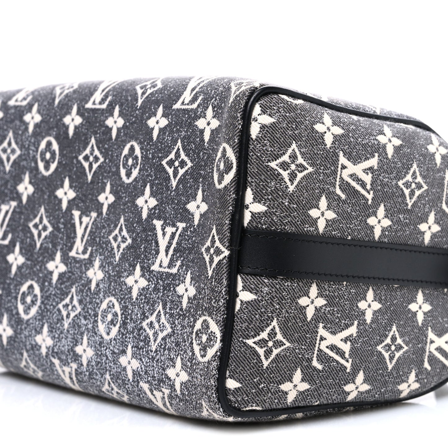 Denim Monogram Jacquard Speedy Bandouliere 25 Black