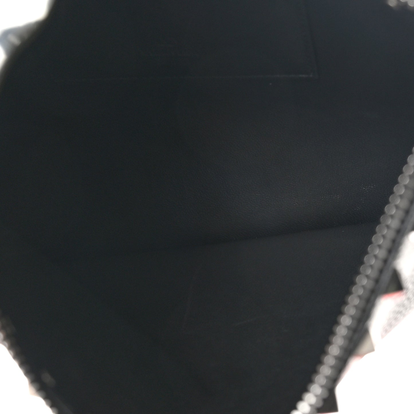 Vitello Monochrome Large Rockstud Zip Pouch Black