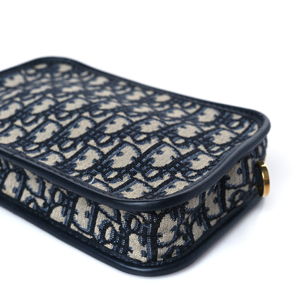 Christian Dior Oblique Diorquake Clutch Blue 9 of 9