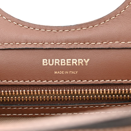 Burberry Canvas Smooth Calfskin Two Tone Mini Pocket Bag Natural Malt Brown 6 of 10