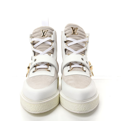 Louis Vuitton Calfskin Suede Mens Creeper Ankle Boots 9.5 White 2 of 12