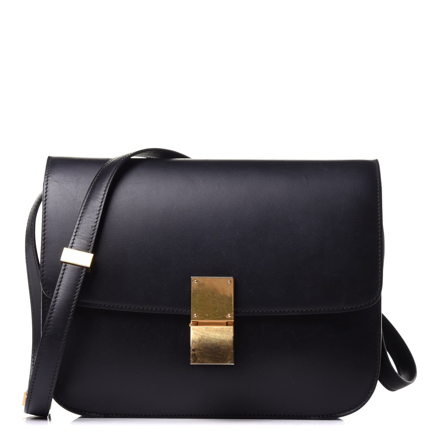 Celine Box Calfskin Medium Classic Box Flap Bag Black 1 of 12