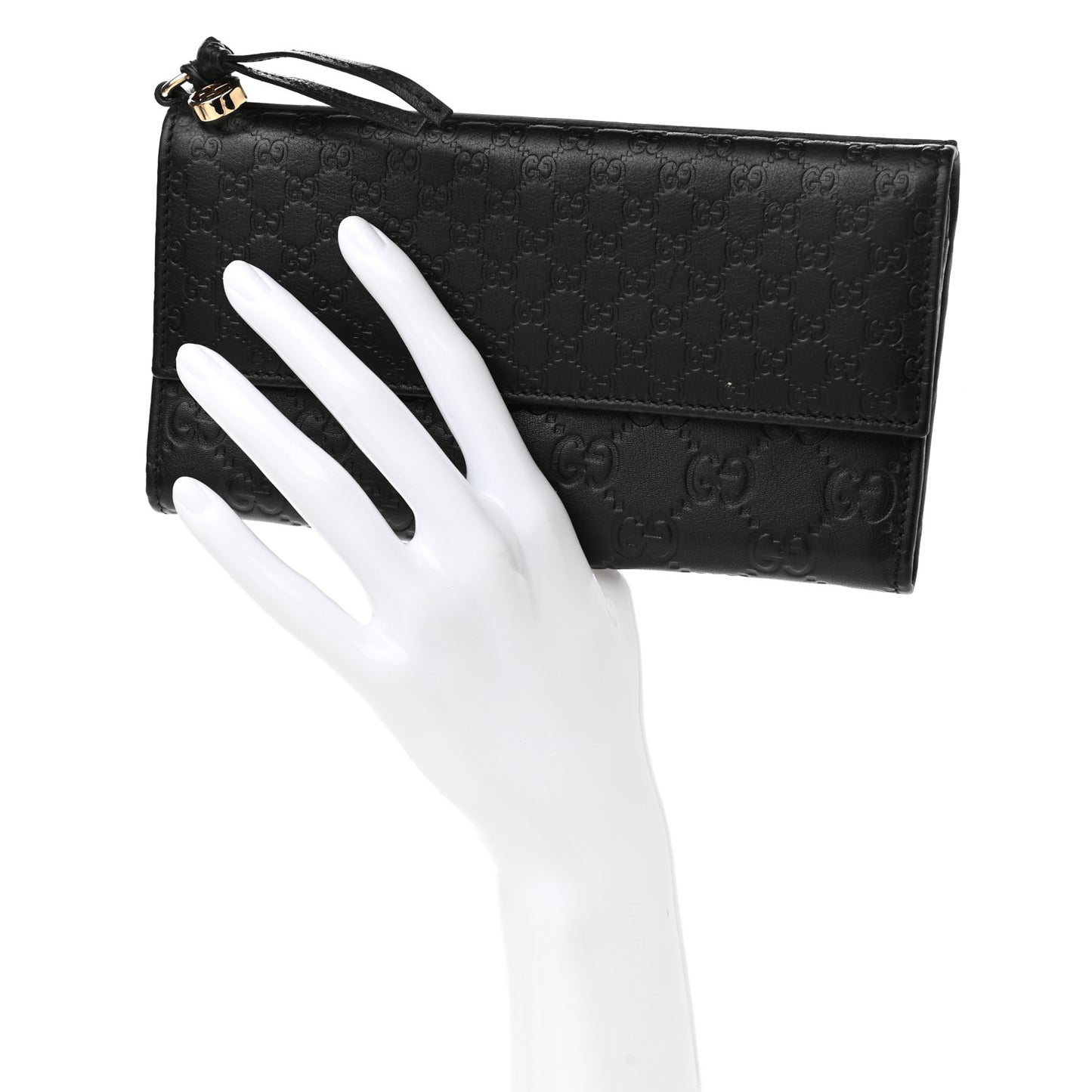 Guccissima Signature Microguccissima Bree Continental Wallet Black