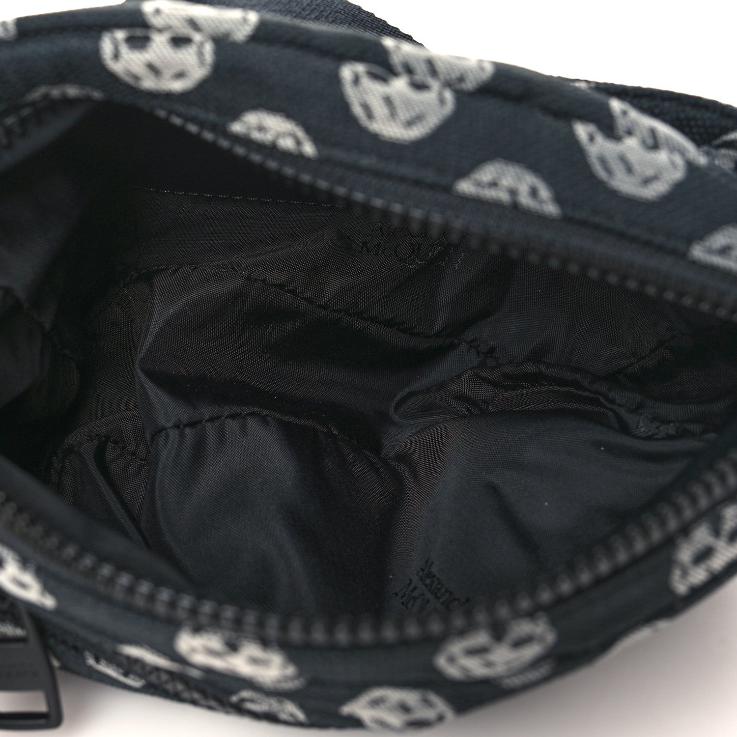 Alexander McQueen Jacquard Skull Belt Bag Black White 5 of 8