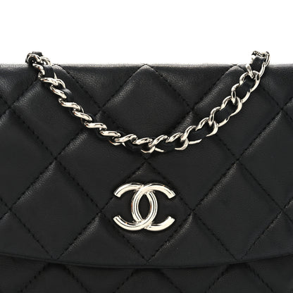 Chanel Lambskin Quilted Double Sided Wallet On Chain WOC Black 8 of 11