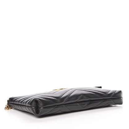 Gucci Calfskin Matelasse Mini GG Marmont Chain Bag Black 4 of 9