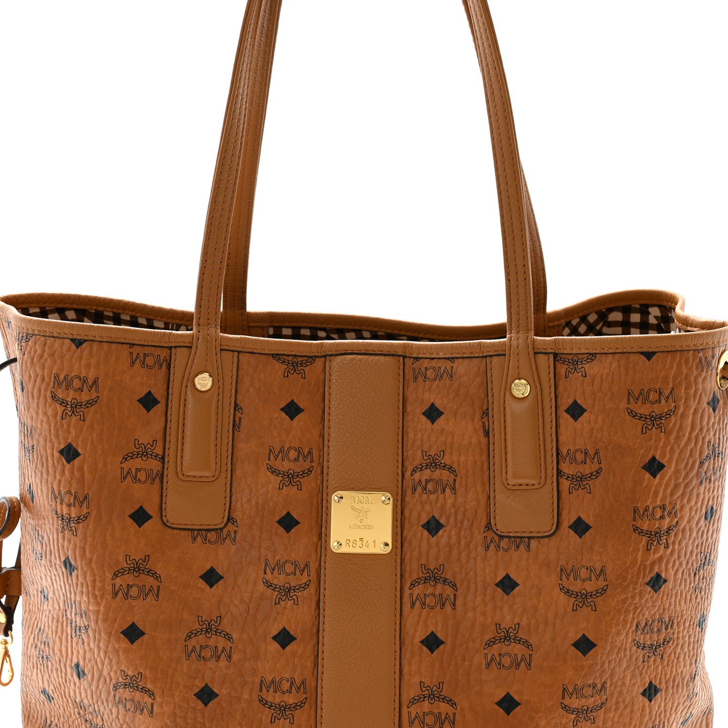 Visetos Medium Liz Reversible Shopper Tote Cognac
