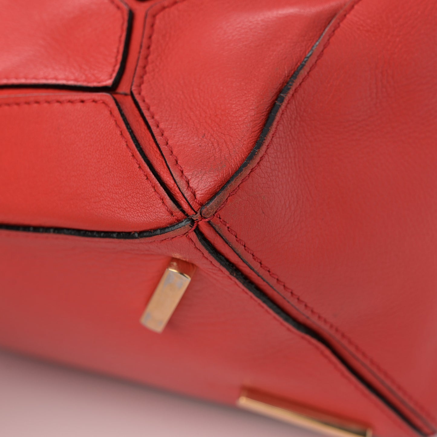 Calfskin Medium Puzzle Bag Scarlet