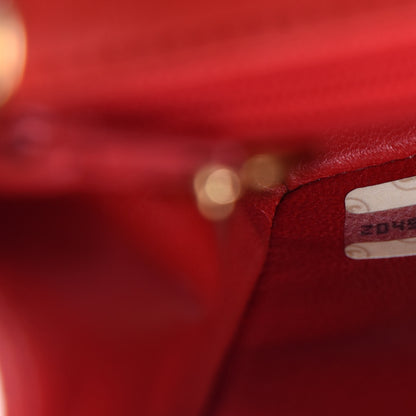 Chanel Lambskin Quilted Mini Square Flap Red 13 of 14