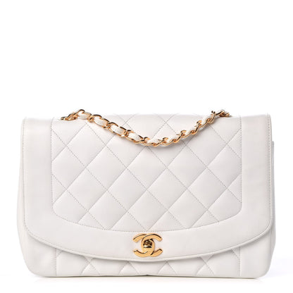 Chanel Lambskin Quilted Medium Single Flap White 1 of 15