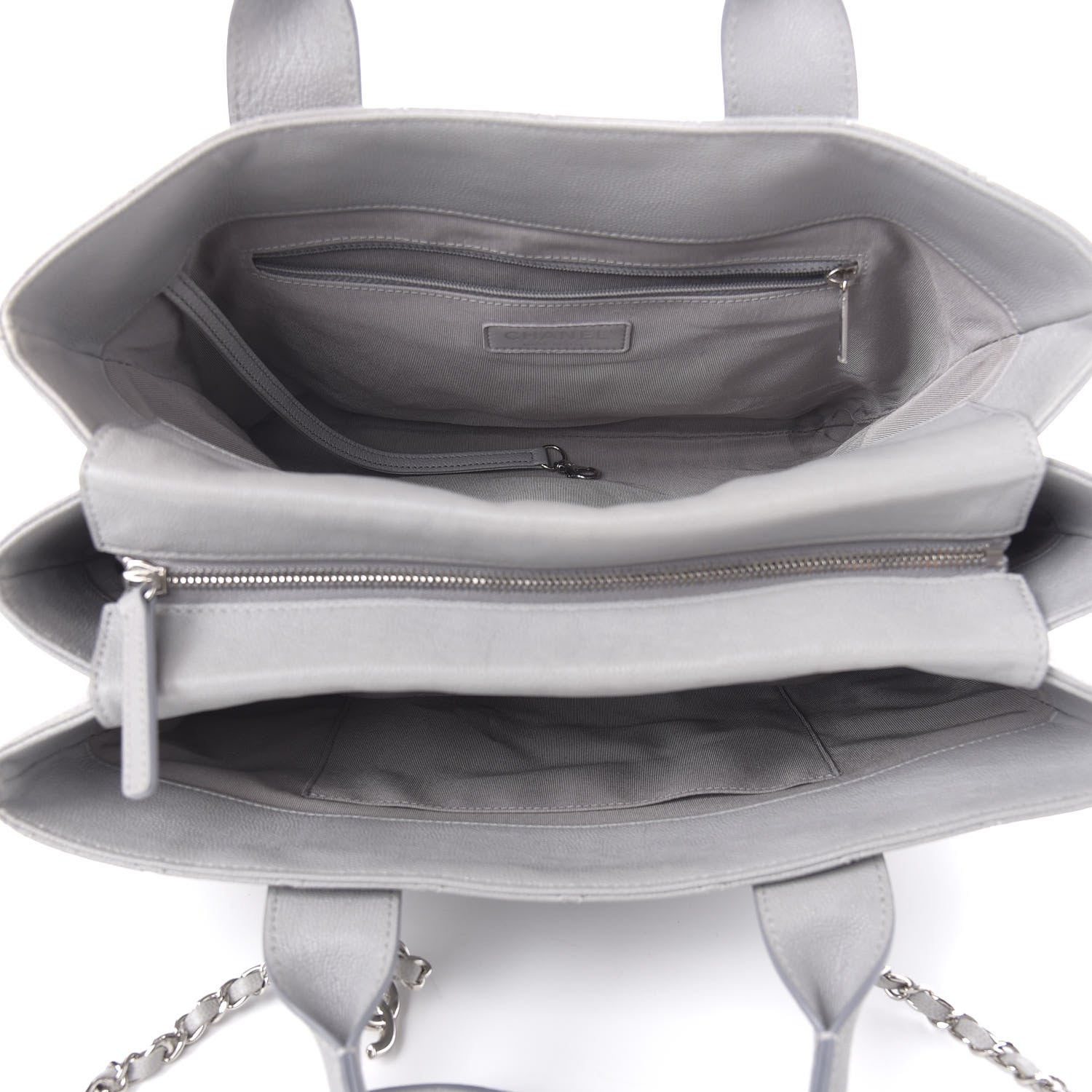 Chanel Caviar Quilted Large Urban Companion Top Handle Shopping Tote Grey 5 of 12