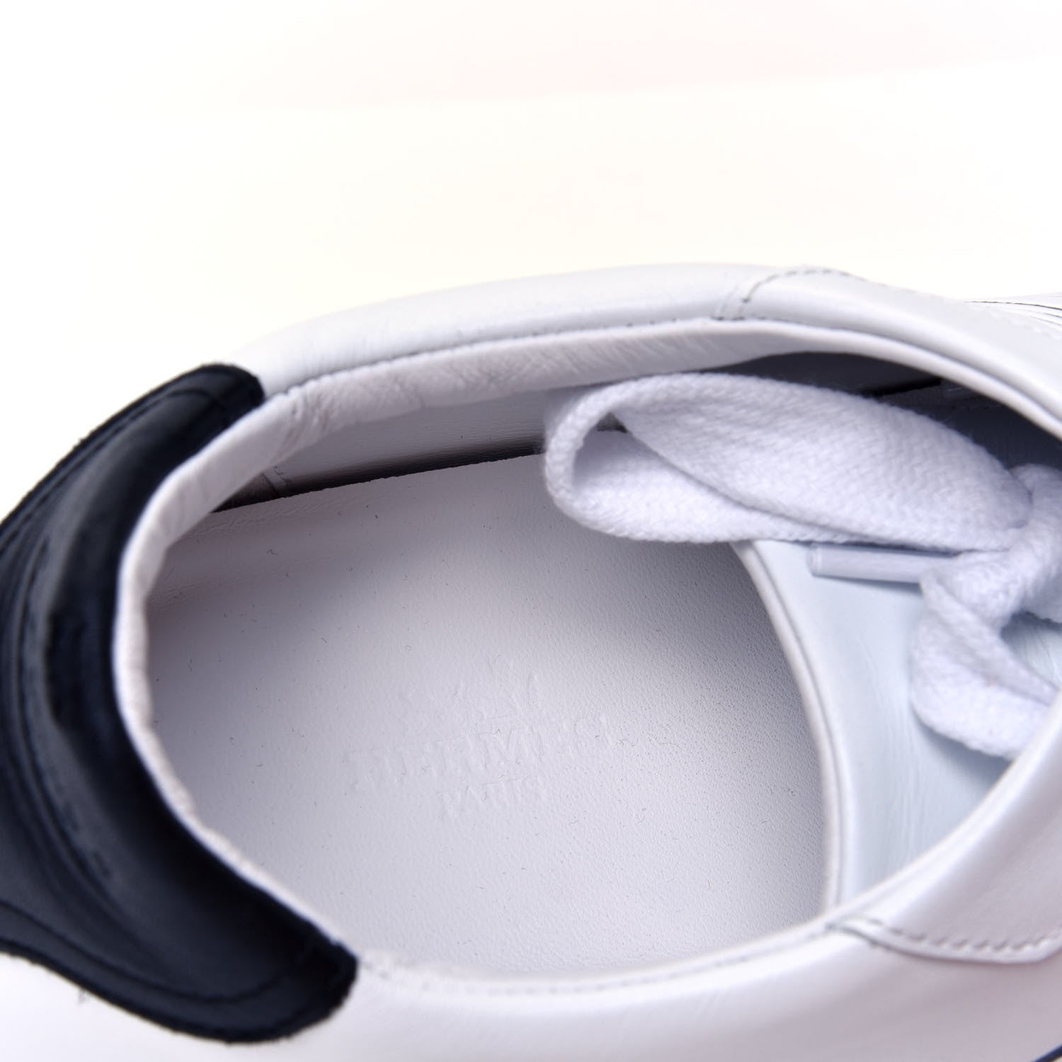 Hermes Calfskin Womens Avantage Sneakers 39 White Marine 9 of 10