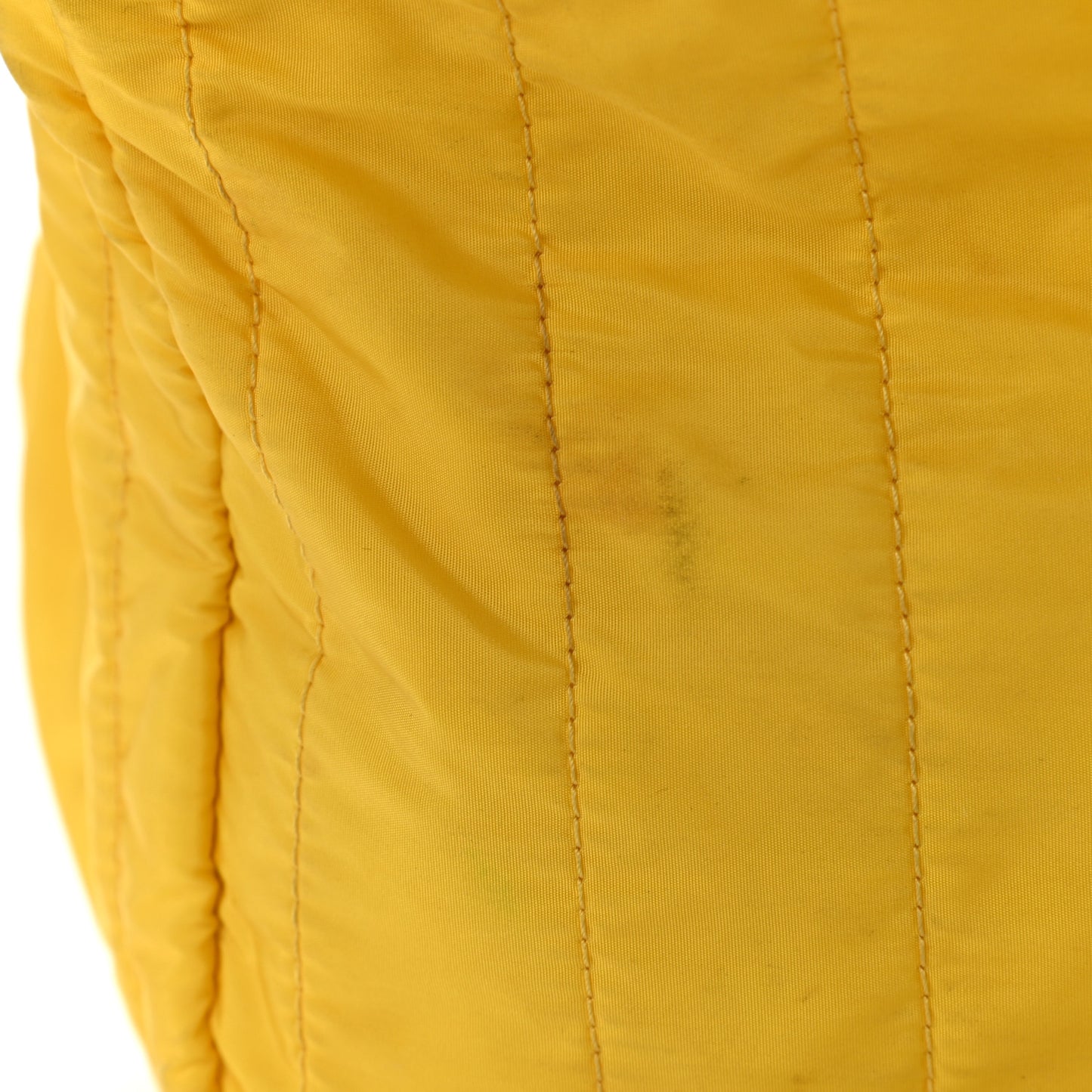 Nylon Vertical Quilted Jumbo Flap Yellow