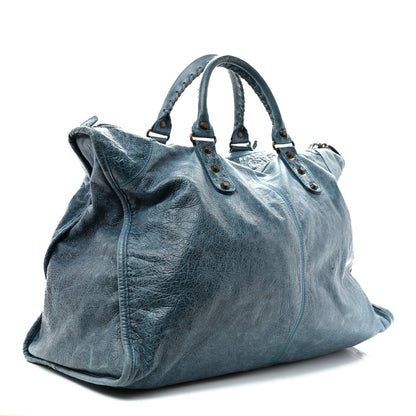 Balenciaga Agneau Classic Hardware Weekender Turquoise 3 of 16