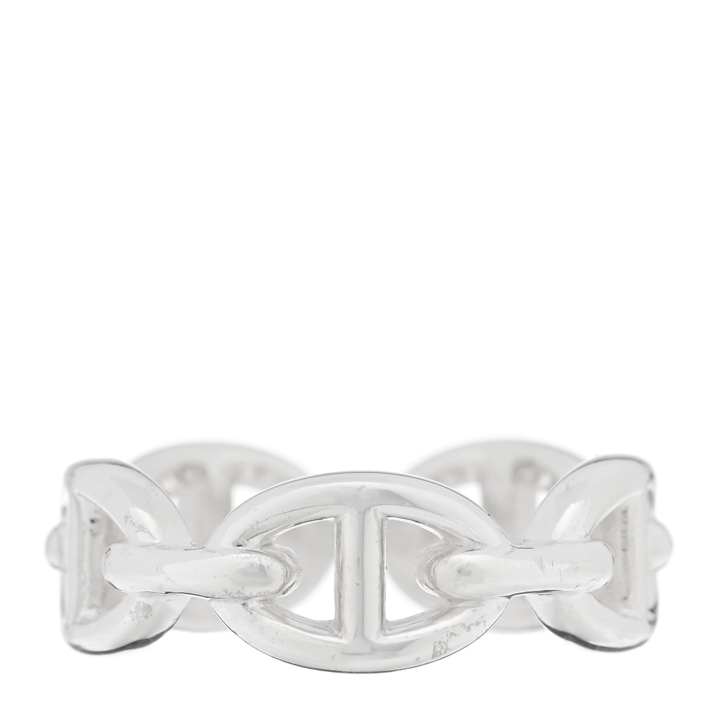 Sterling Silver PM Chaine d'Ancre Enchainee Band Ring 55 7.25