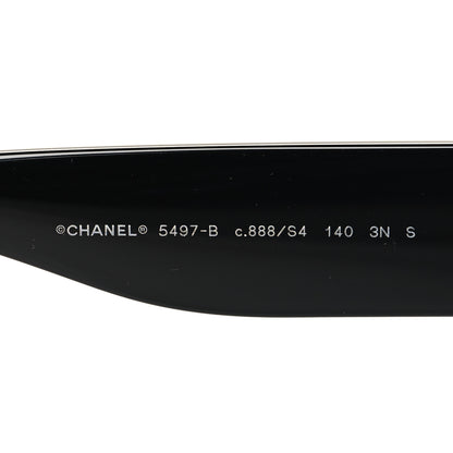 Chanel Acetate Crystal CC Shield Sunglasses 5497-B Black 5 of 7