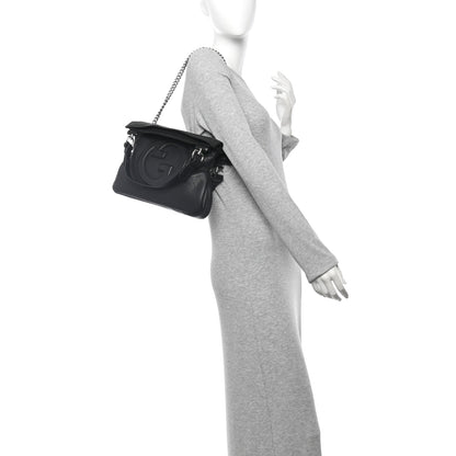 Gucci Sakai Be Green Calfskin Diagonal Stitched Small Blondie Tote Black 2 of 11