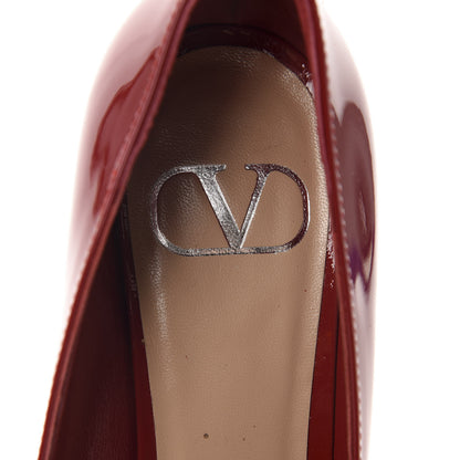 Valentino Garavani Patent Vlogo Signature 80mm Pumps 37.5 Red 7 of 10