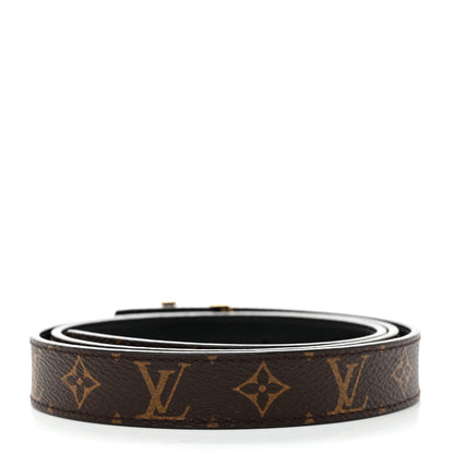 Louis Vuitton Calfskin Monogram 20mm LV Iconic Reversible Belt 75 30 Black 3 of 6
