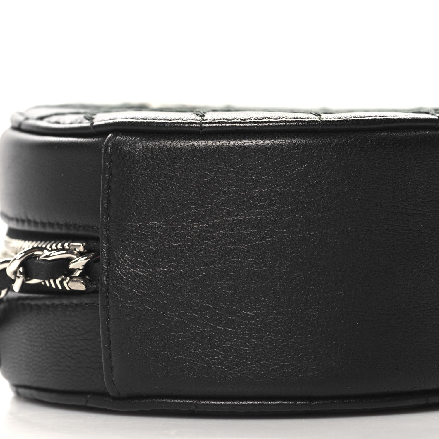 Chanel Lambskin Stitch Round Clutch With Chain Black 9 of 10