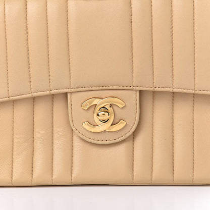 Chanel Lambskin Vertical Quilt Mini Square Flap Beige 9 of 16