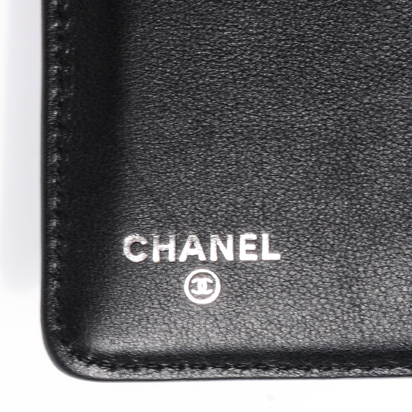 Patent Quilted CC French Wallet Black