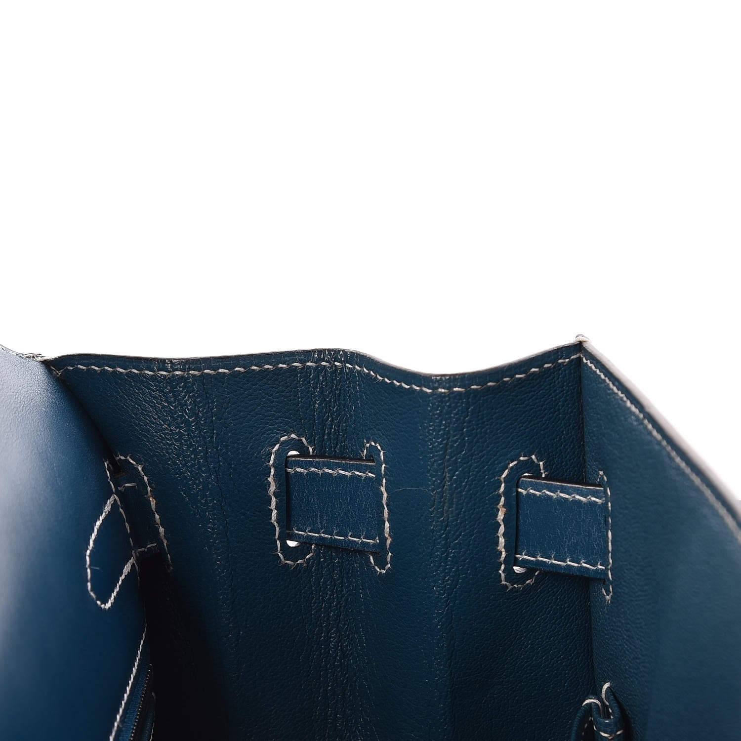 Hermes Tadelakt Kelly Sellier 32 Bleu Thalassa 9 of 33