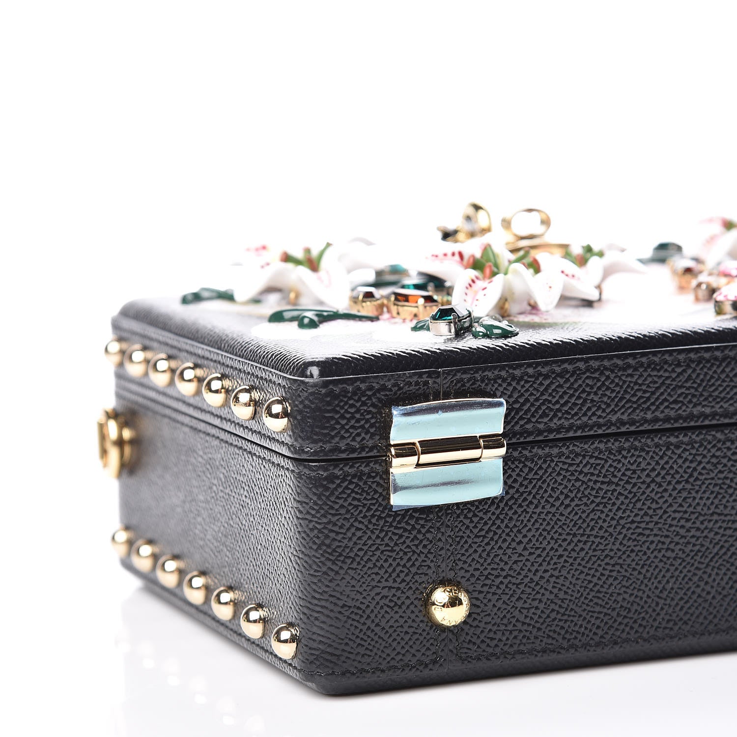 Dolce & Gabbana Dauphine Crystal Embellished Box Bag Black Multicolor 5 of 10