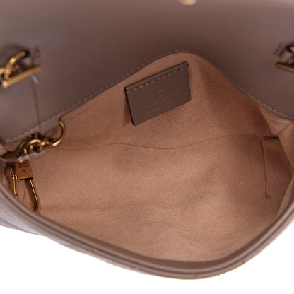 Gucci Calfskin Matelasse Super Mini GG Marmont Shoulder Bag Porcelain Rose 5 of 11