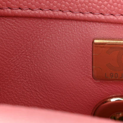 Chanel Caviar Quilted Mini Coco Handle Flap Pink 7 of 11