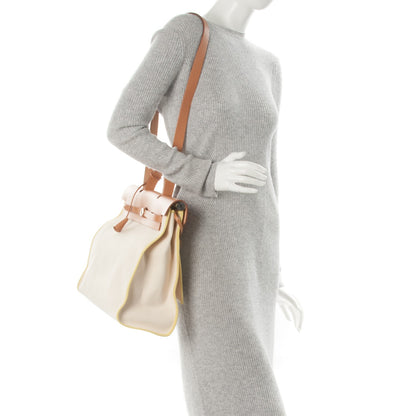 Hermes Toile Vache Hunter Herbag Zip 39 MM White Soufre 2 of 8