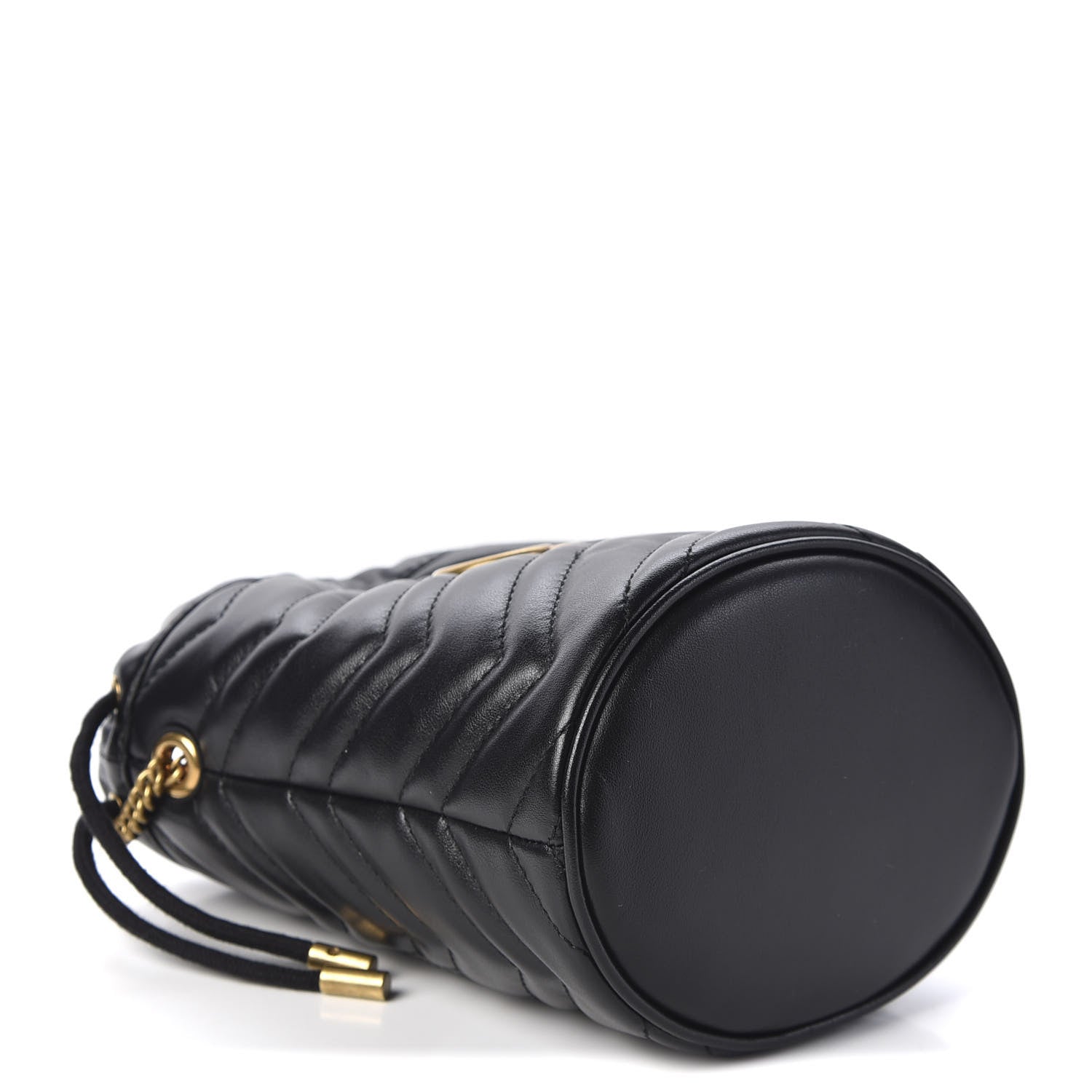 Gucci Calfskin Matelasse Mini GG Marmont 2.0 Bucket Bag Black 3 of 10