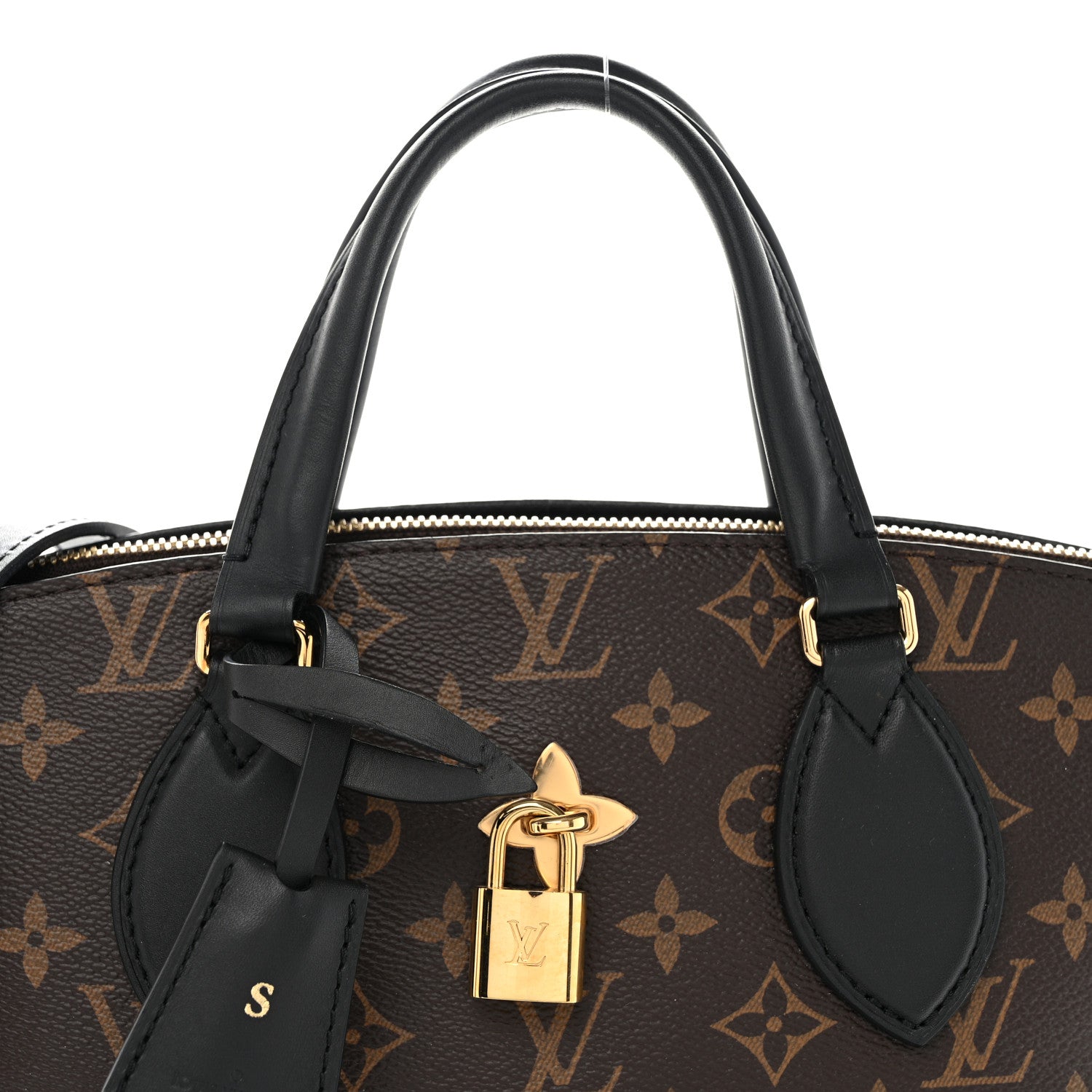 Louis Vuitton Monogram Flower Zipped Tote PM Black 8 of 10