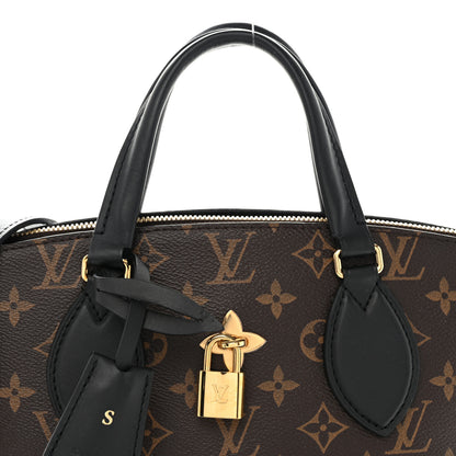 Louis Vuitton Monogram Flower Zipped Tote PM Black 8 of 10