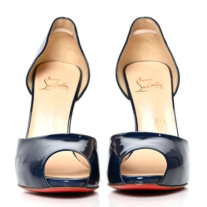 Christian Louboutin Patent Madame Claude 120 Peep Toe Pumps 40 Blue 2 of 7