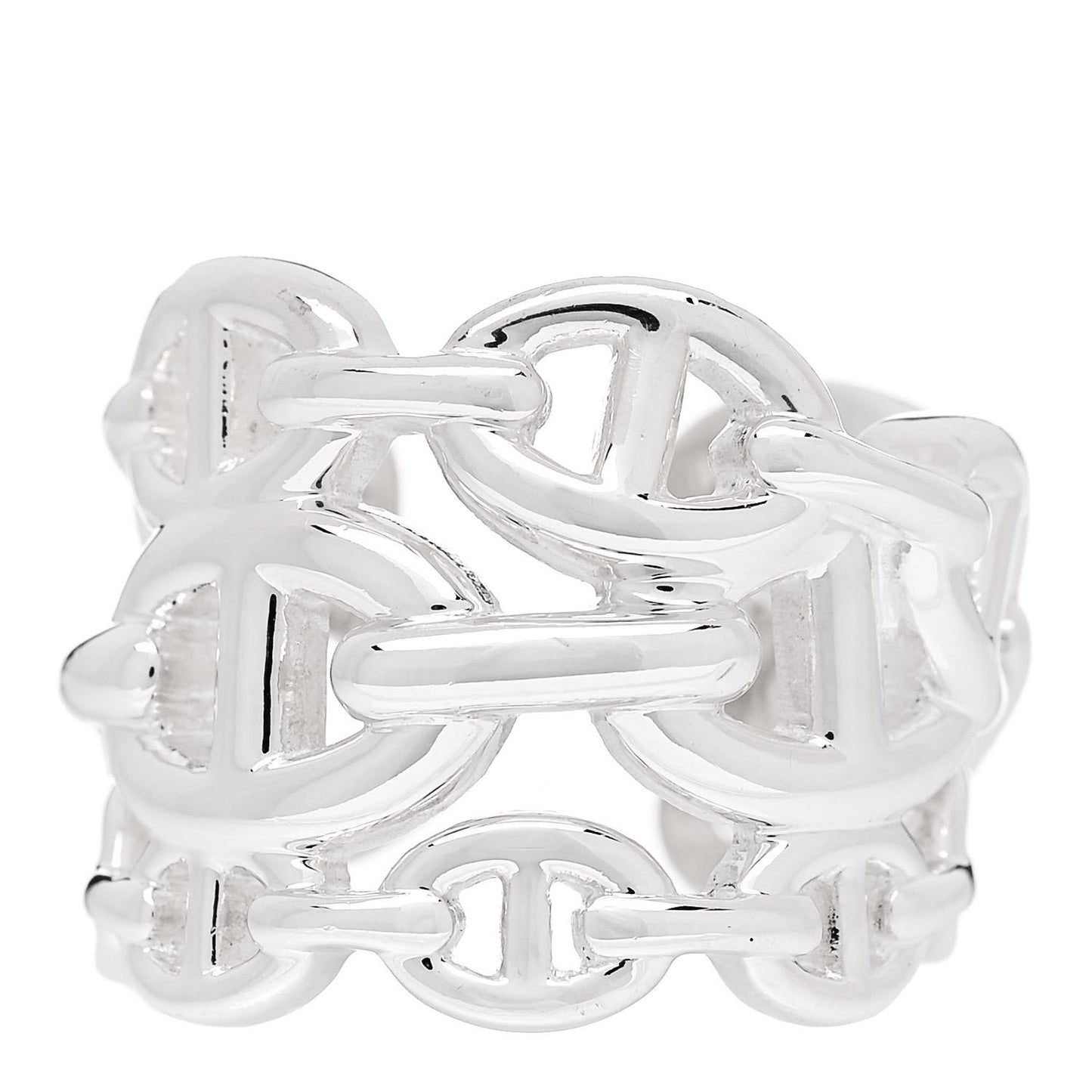 Sterling Silver GM Chaine d'Ancre Enchainee Band Ring 55 7.25