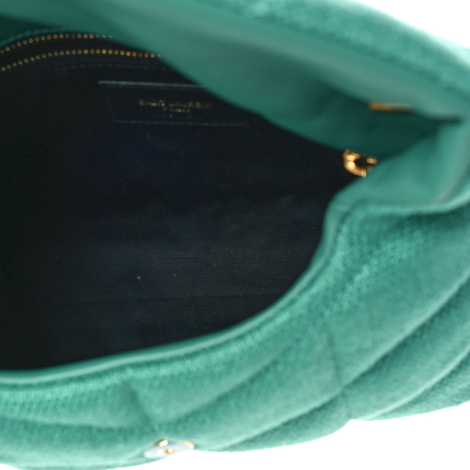 Saint Laurent Canvas Quilted Toy Loulou Puffer Monogram Chain Satchel Basil 5 of 9