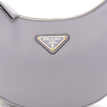 Prada Soft Calfskin Arque Shoulder Bag Glicine 8 of 10
