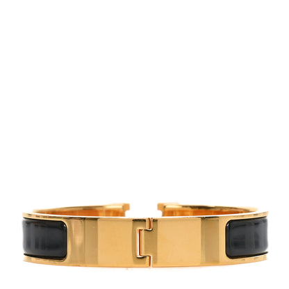 Hermes Enamel Narrow Clic Clac H Bracelet PM Black 3 of 4