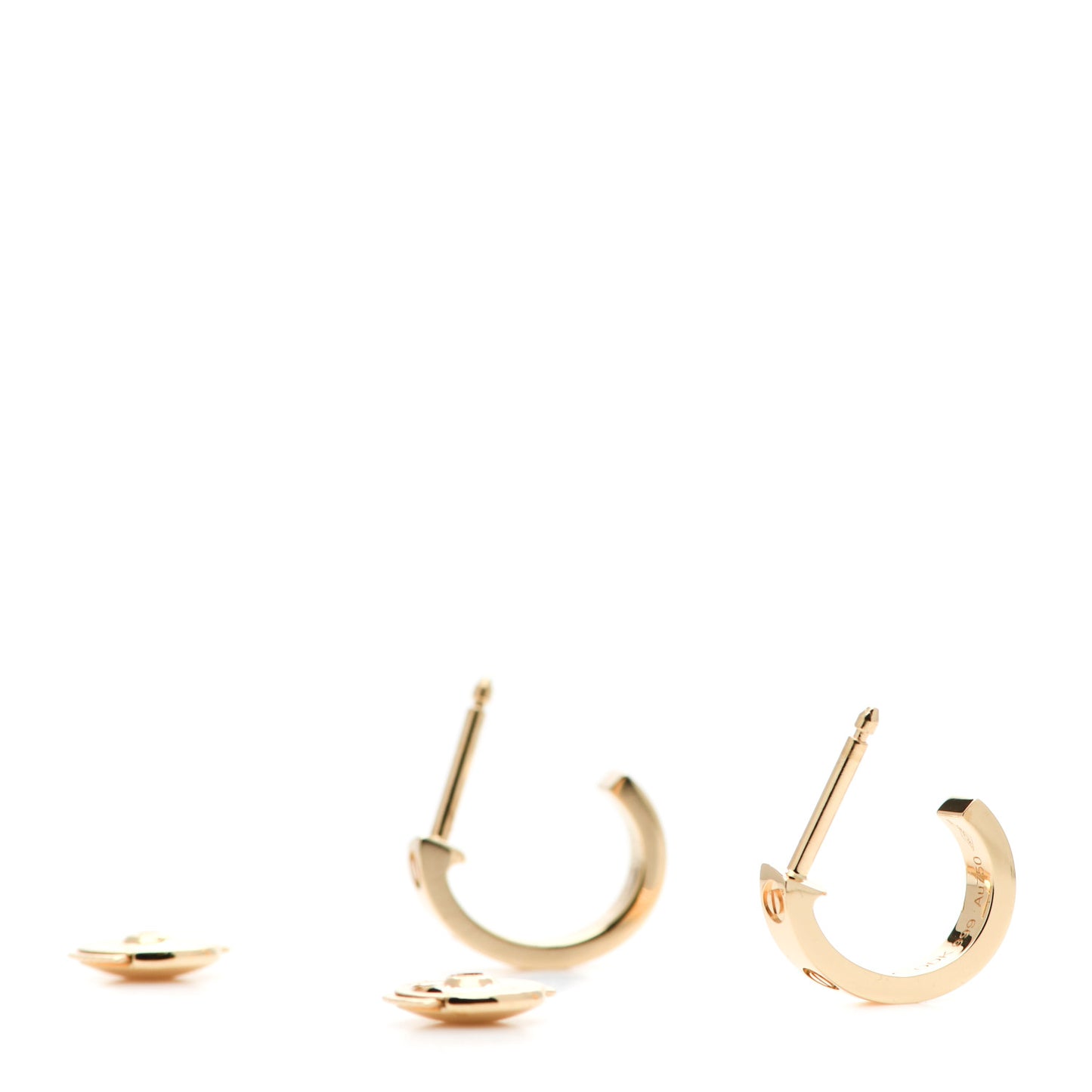18K Yellow Gold Small LOVE Hoop Earrings