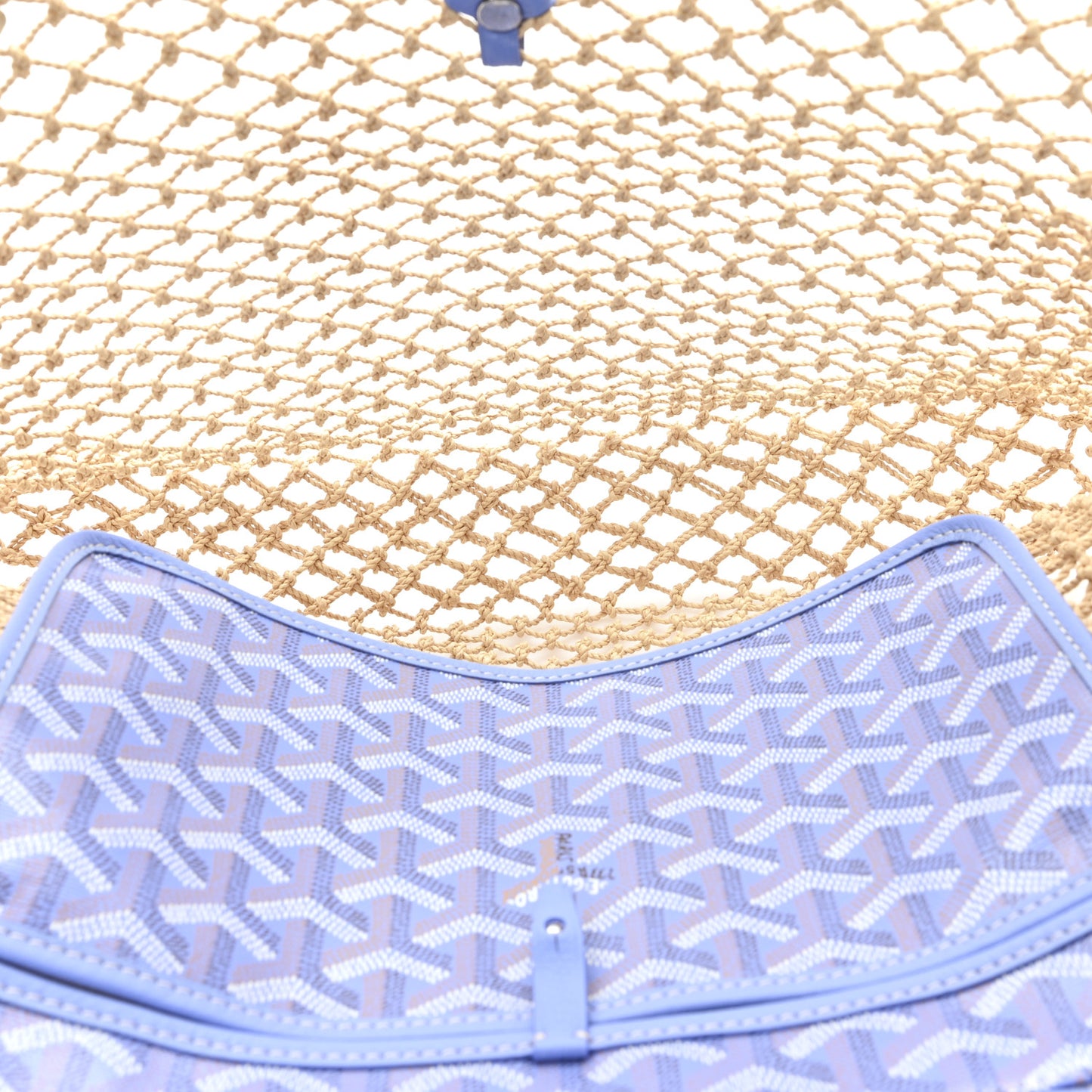 Goyardine Net Aligre Tote Light Blue
