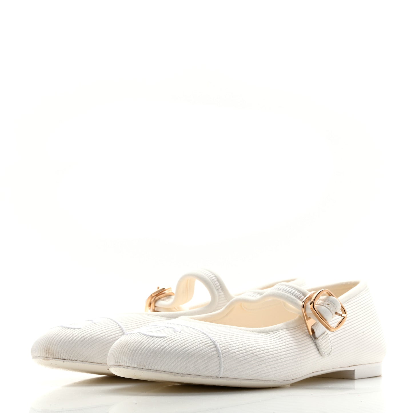 Canvas Mary Jane Flats 36 White