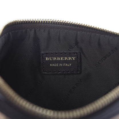 Burberry Haymarket Check Small Peyton Crossbody Clutch Bag Chocolate 5 of 9