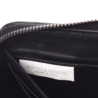 Bottega Veneta Nappa Intrecciato Gradient Spotted Zip Around Wallet Black Gray 7 of 13