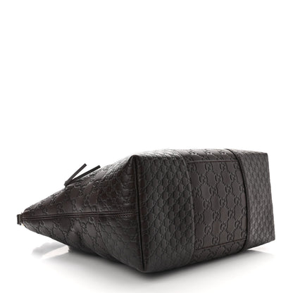 Gucci Guccissima Medium Bree Foldover Tote Chocolate 4 of 10