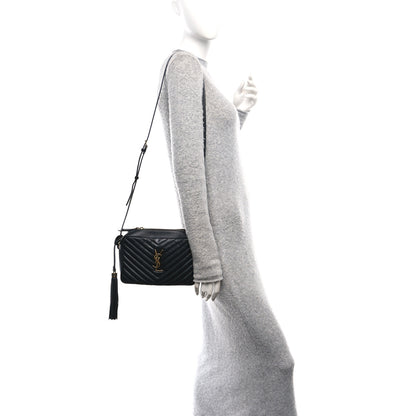 Saint Laurent Calfskin Matelasse Monogram Lou Camera Bag Black 2 of 13