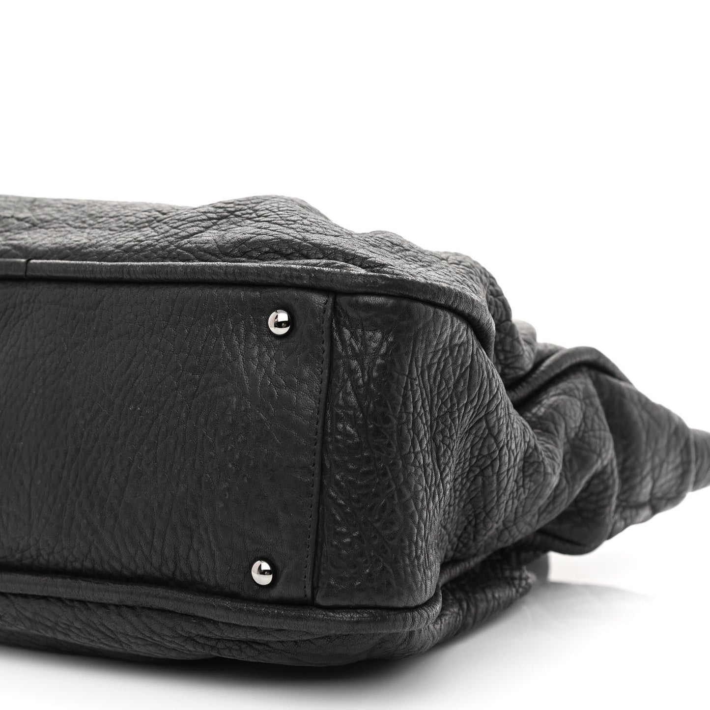 Distressed Lambskin Vintage Ligne Lady Braid Tote Black