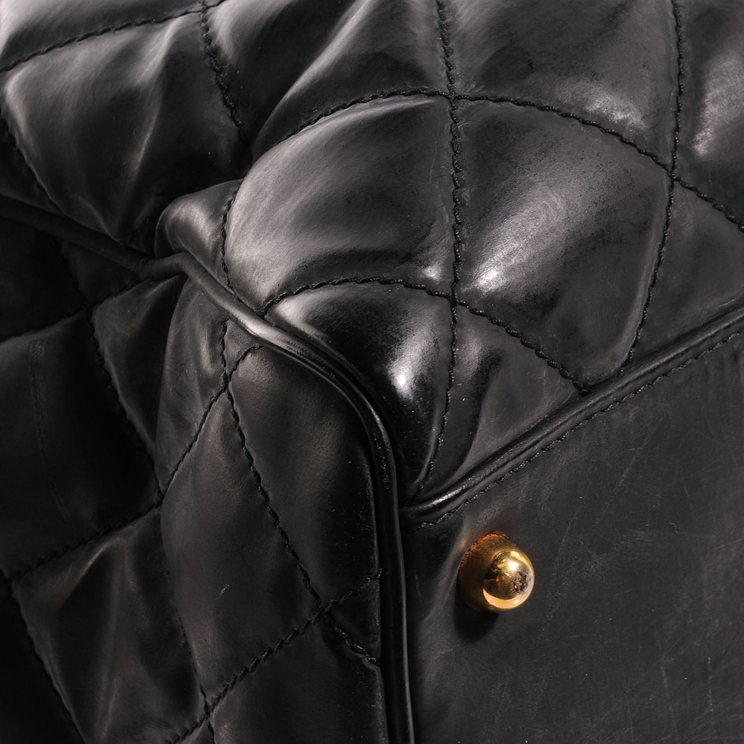 Chanel Quilted Vinyl Large Boston Black 8 of 9
