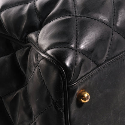 Chanel Quilted Vinyl Large Boston Black 8 of 9
